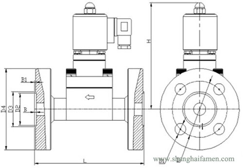 高压法兰电磁阀结构图